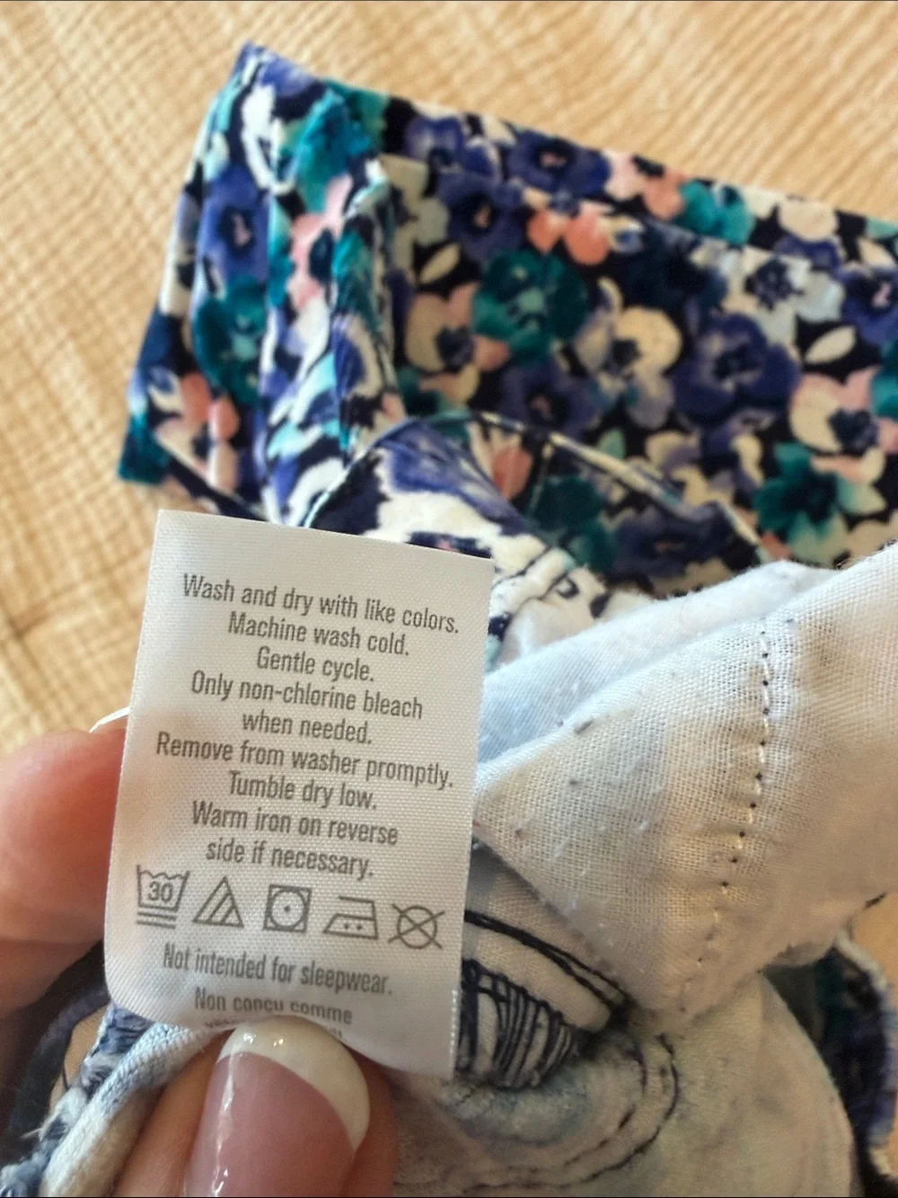 Gymboree Blue Floral Corduroy Leggings - Navy, Teal, Pink, White